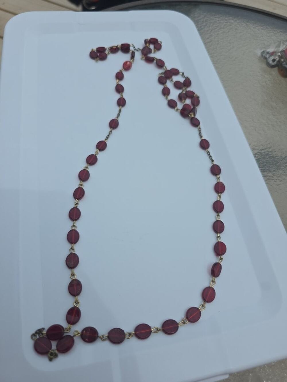Vintage Plastic Bead Necklace
